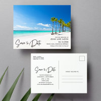 Punta Cana Tropiskt Strandbröllop Spara Datum