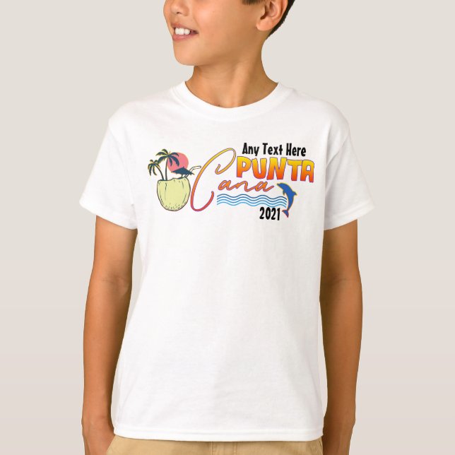 Punta Cana Vacation Beach Family Matchning Anpassn T Shirt (Framsida)