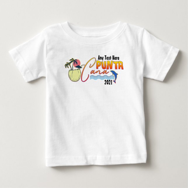 Punta Cana Vacation Beach Family Matchning Anpassn T Shirt (Framsida)