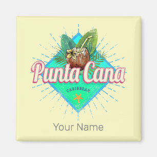 Punta Cana Västindien Dominikanska republiken Retr Magnet