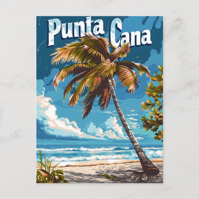 Punta Cana Vintage Vykort (Framsida)
