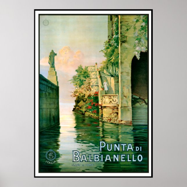 Punta Di Balbianello och Como Sjö Poster (Framsidan)