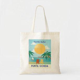 Punta Gorda Florida Charlotte Harbour retro stil Tygkasse