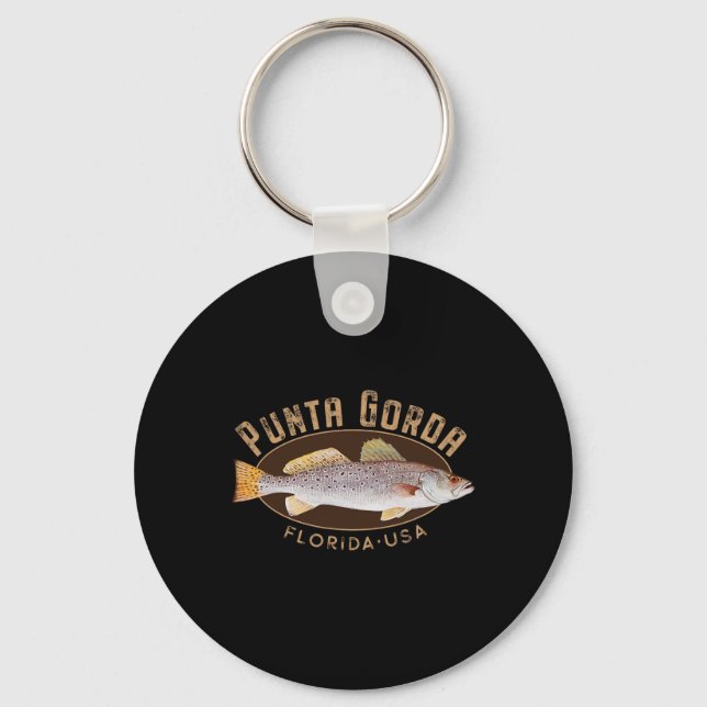 Punta Gorda Florida Fiske Souvenir  Nyckelring (Framsida)