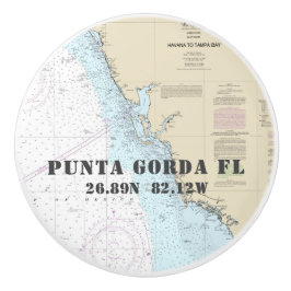 Punta Gorda Florida Officiellt Nautical Diagram Knopp