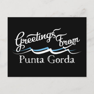 Punta Gorda Vatten Vinkarare Vykort