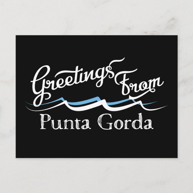 Punta Gorda Vatten Vinkarare Vykort (Framsida)
