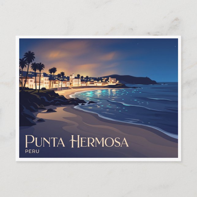 Punta Hermosa-stranden Peru Vykort (Framsida)