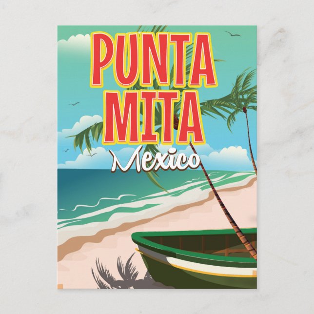 Punta Mita mexikansk reseposter Vykort (Framsida)