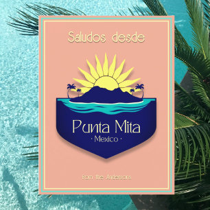 Punta Mita Mexiko semester teracotta Postcard Vykort