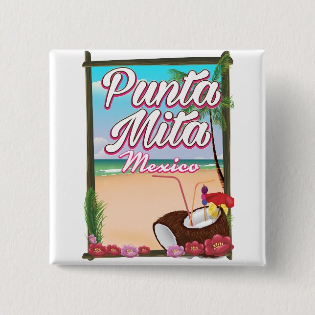 Punta Mita, Mexiko strand reseinformation affisch Knapp (Framsida)