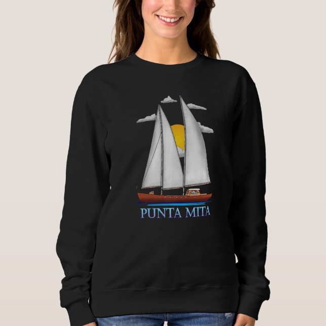 Punta Mita Nautical Sailing Sailor T Shirt (Framsida)