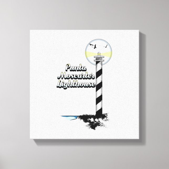 Punta Moscarter Lighthouse Canvastryck (Framsida)