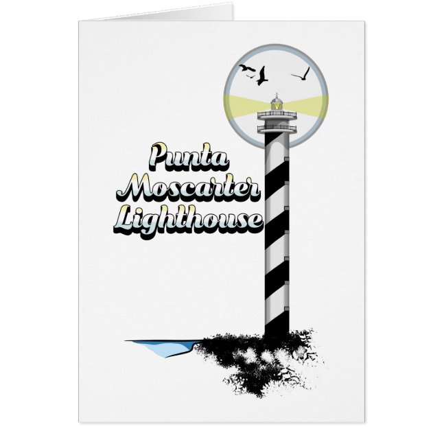 Punta Moscarter Lighthouse Hälsningskort (Framsidan)