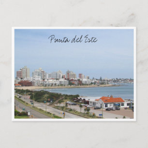 punta strandstad uruguay vykort