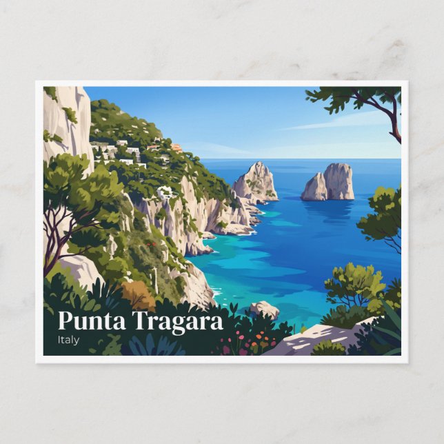 Punta Tragara Capri Italien Vykort (Framsida)