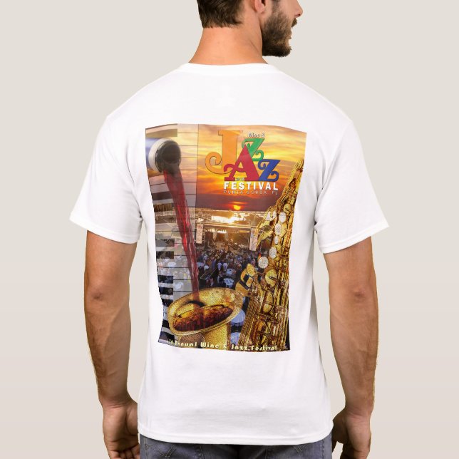 Puntas Gorda vin 2018 & Jazzaffischdesign T Shirt (Baksida)