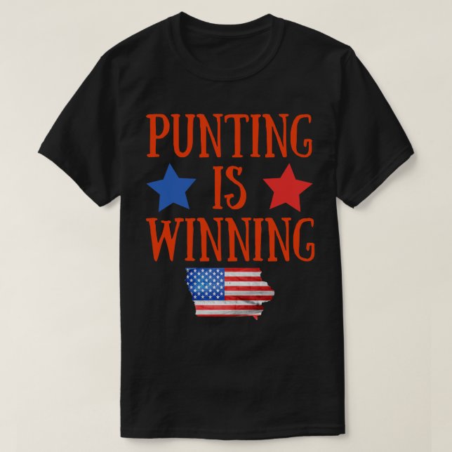 Punting vinner iowa 2 t shirt (Design framsida)