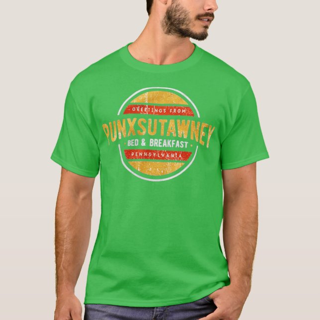 Punxsutawney Bed and Breakfast Funny T Shirt (Framsida)