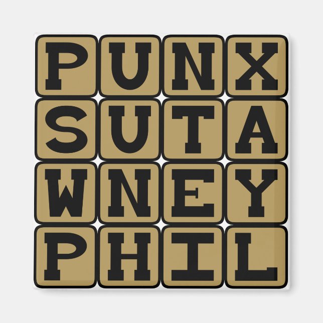Punxsutawney Phil, Murmeldagsdjur Magnet (Framsidan)