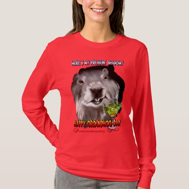 Punxsutawney Phils skuggar skjortan Tee Shirt (Framsida)