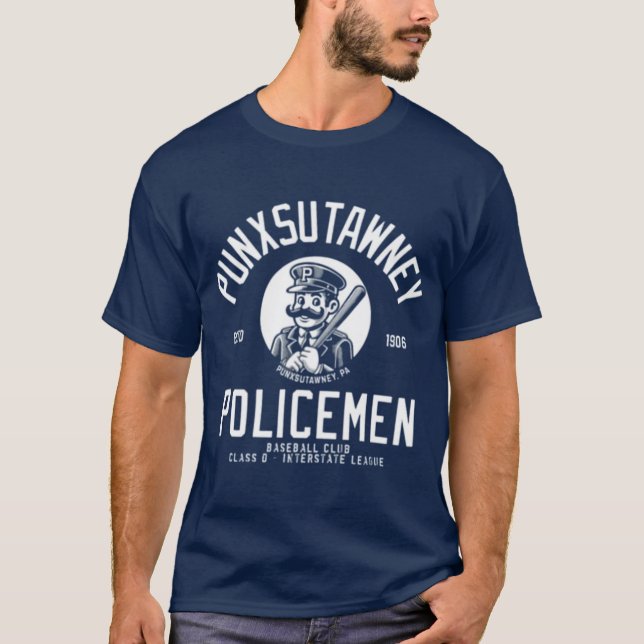 Punxsutawney Policemen Baseball - 1906 T Shirt (Framsida)
