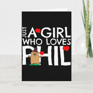 Punxsy Phils söta Groundhog Day 2 februari-design  Kort