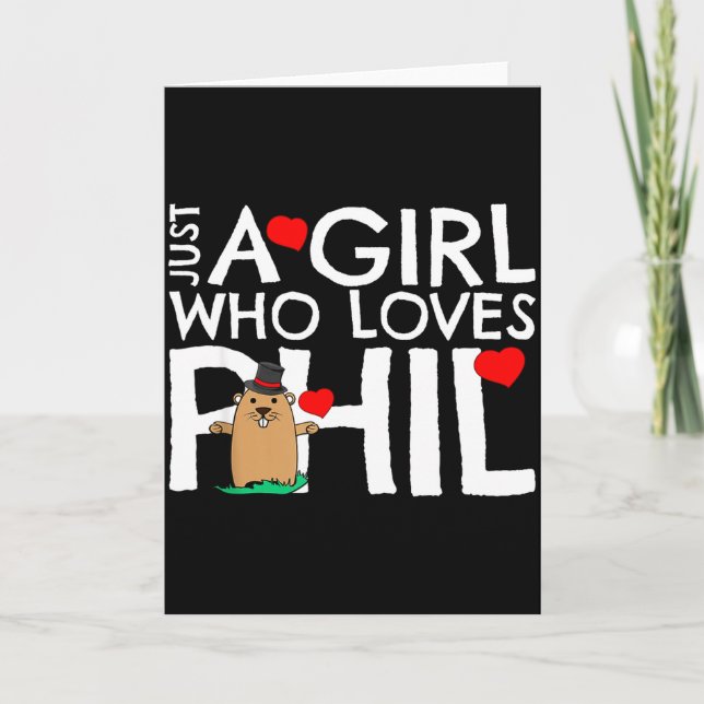 Punxsy Phils söta Groundhog Day 2 februari-design  Kort (Framsida)