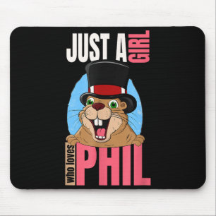 Punxsy Phils söta Groundhog Day semester design fö Musmatta
