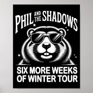 Punxy Phil Och Skuggornas Markmurmeldagsdag Februa Poster
