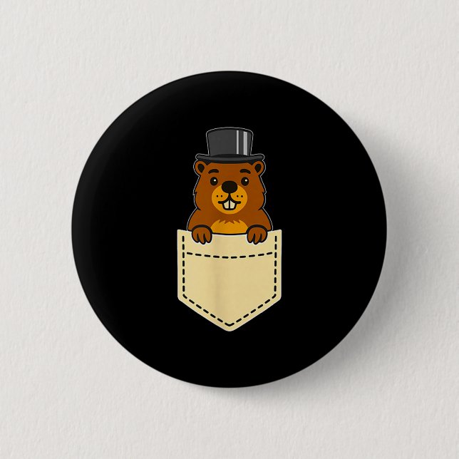 Punxy Phils Groundhog Day Fickdesign 2 Februari Knapp (Framsida)