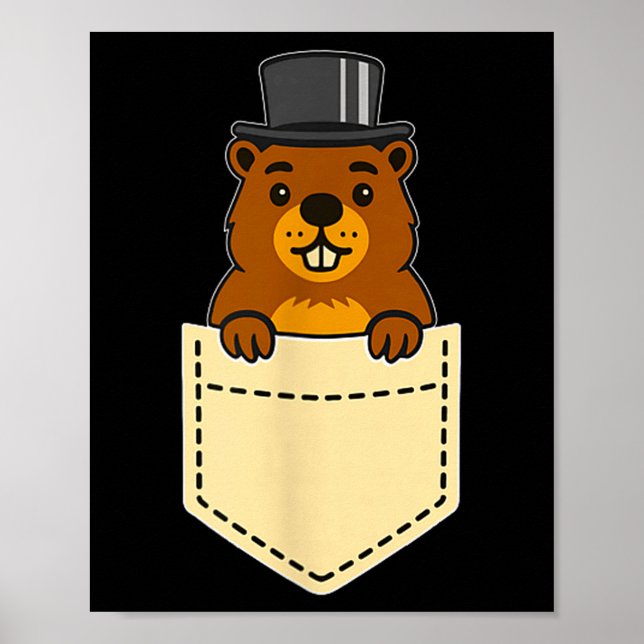 Punxy Phils Groundhog Day Fickdesign 2 februari Poster (Framsidan)
