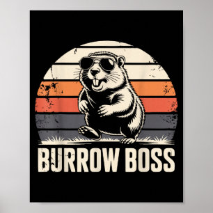 Punxy Phils Groundhog Day-kostym 2 februari Bur Poster