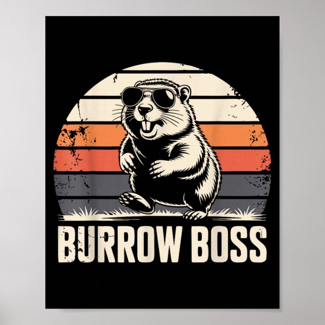 Punxy Phils Groundhog Day-kostym 2 februari Bur Poster (Framsidan)