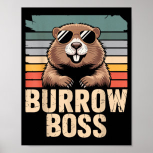 Punxy Phils Groundhog Day-kostym 2 februari Bur Poster