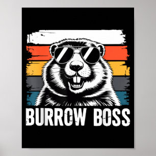 Punxy Phils Groundhog Day-kostym 2 februari Bur Poster
