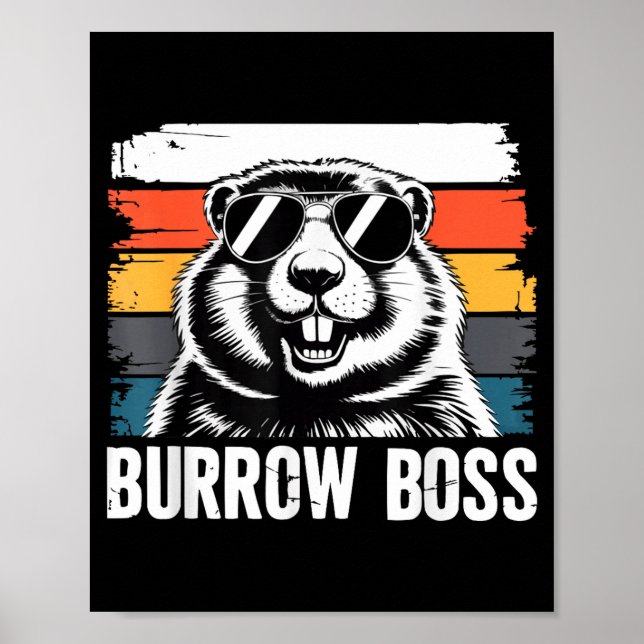 Punxy Phils Groundhog Day-kostym 2 februari Bur Poster (Framsidan)