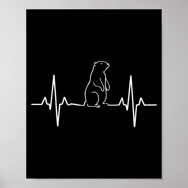 Punxy Phils Groundhog Day-kostym 2 februari Hjärta Poster (Framsidan)
