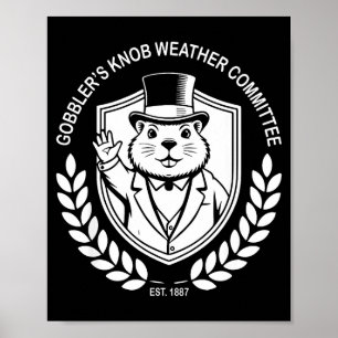 Punxy Phils Groundhog Day-kostym 2 februari Väder Poster
