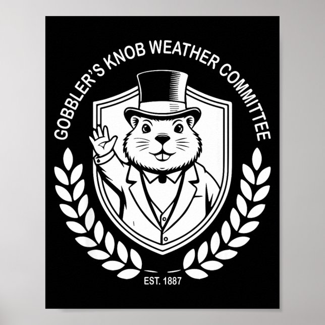 Punxy Phils Groundhog Day-kostym 2 februari Väder Poster (Framsidan)