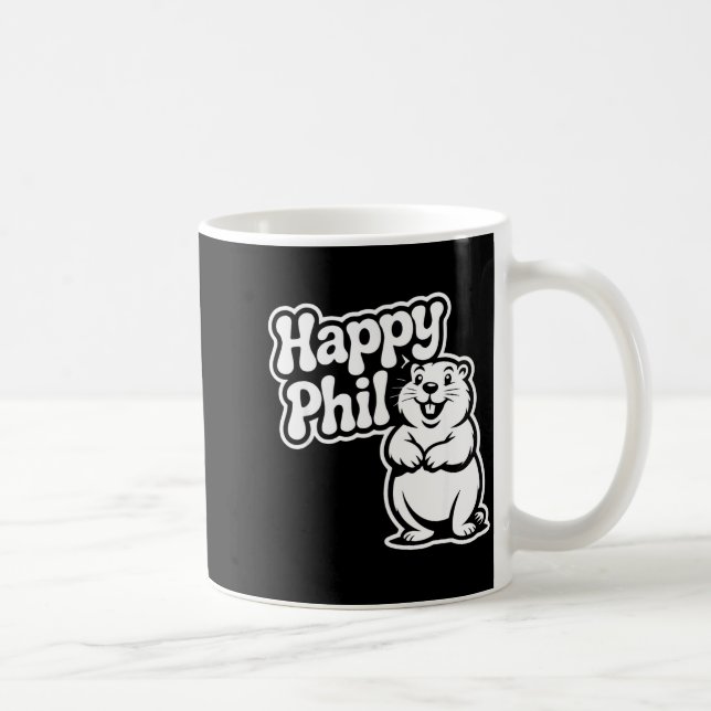 Punxy Phils söta Groundhog Day-kostym 2 februari Kaffemugg (Höger)