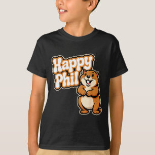Punxy Phils söta Groundhog Day-kostym 2 februari T Shirt