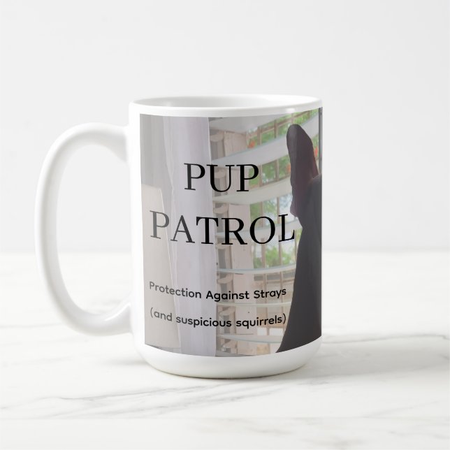 Pup Patrol – Rolig Hundmugg Kaffemugg (Vänster)