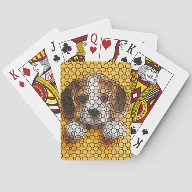 Pupp, Beagle, djur Casinokort (Baksidan)