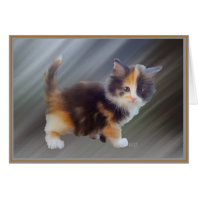 PUPP-kort Kattungar 8 Hälsningskort (Framsidan Horizontal)