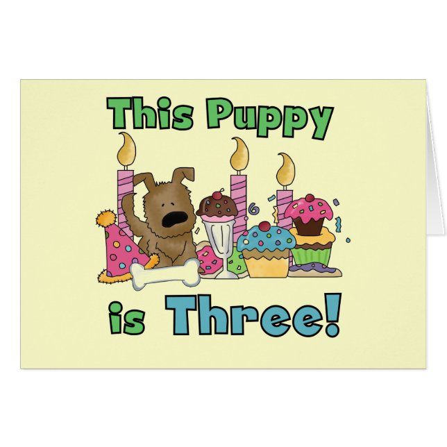 Puppen är tre skjortor och gåvor hälsningskort (Framsidan Horizontal)