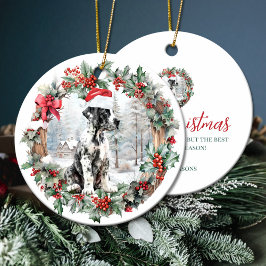 Puppen av jultomten i hund i Cute jul Julgransprydnad Keramik