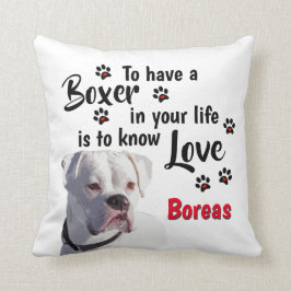 Puppen med vit boxer Kärlek Kudde