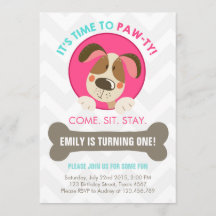 Puppens hund rosa turkoise chevron