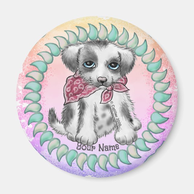 Pupper Hund  Magnet (Framsidan)